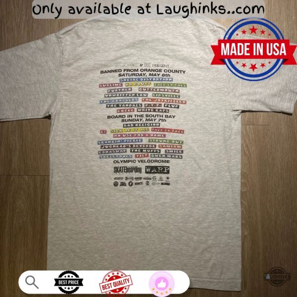 banned from oc sublime 1990s chiseled spam coop bad religion la california concert shirt new printed laughinks 5