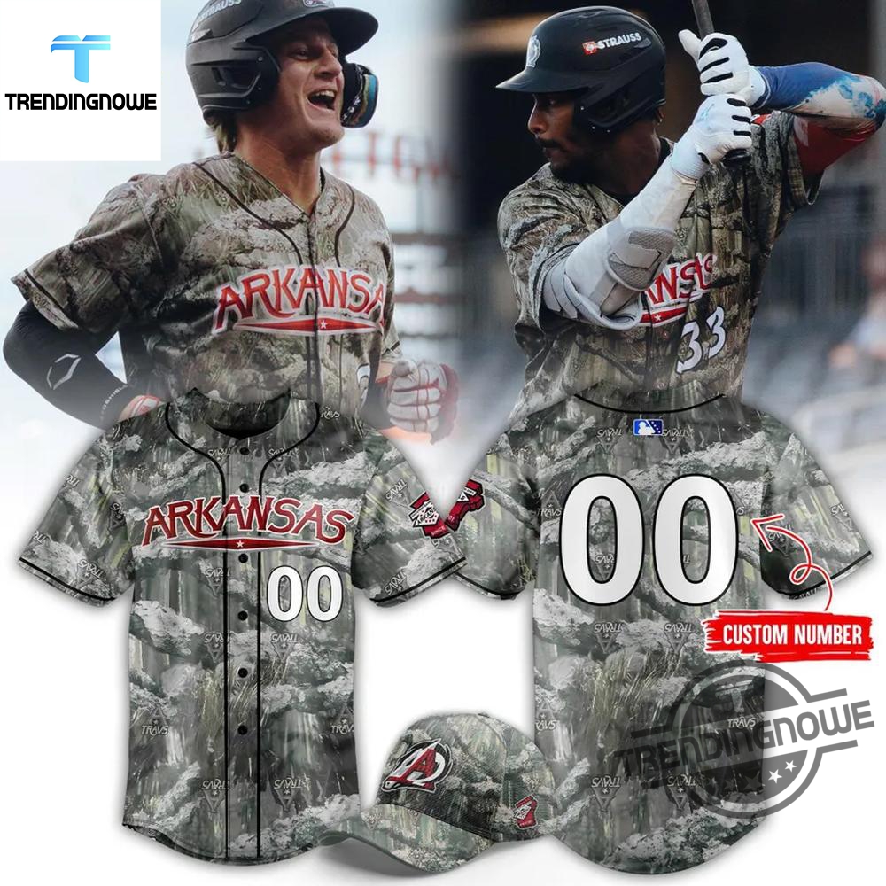 Arkansas Travelers Alternate Camo 2025 Baseball Jersey 7 Arkansas Travelers Alternate Camo 2025 Baseball Jersey