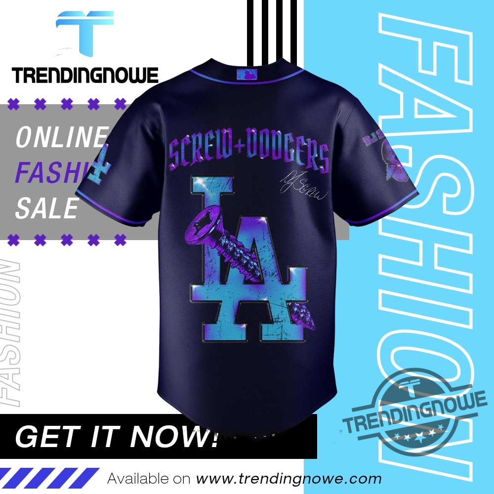 "Top 2025 Trendy Shirts and Jerseys: Unique Styles for All!" 7 Los Angeles Dodgers Honor All Time Dj Screw Baseball Jersey