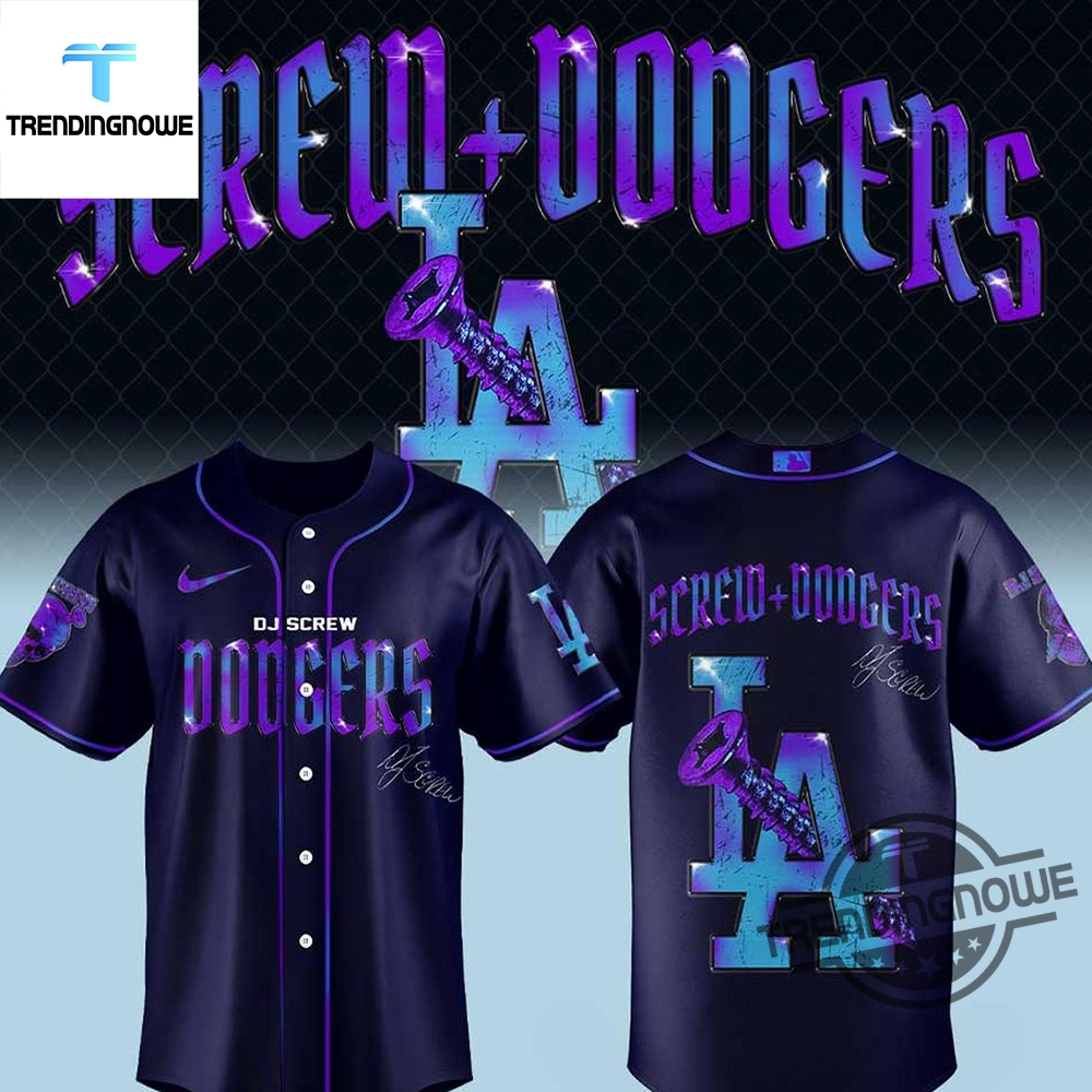 Los Angeles Dodgers Honor All Time DJ Screw Baseball Jersey 7 Los Angeles Dodgers Honor All Time DJ Screw Baseball Jersey