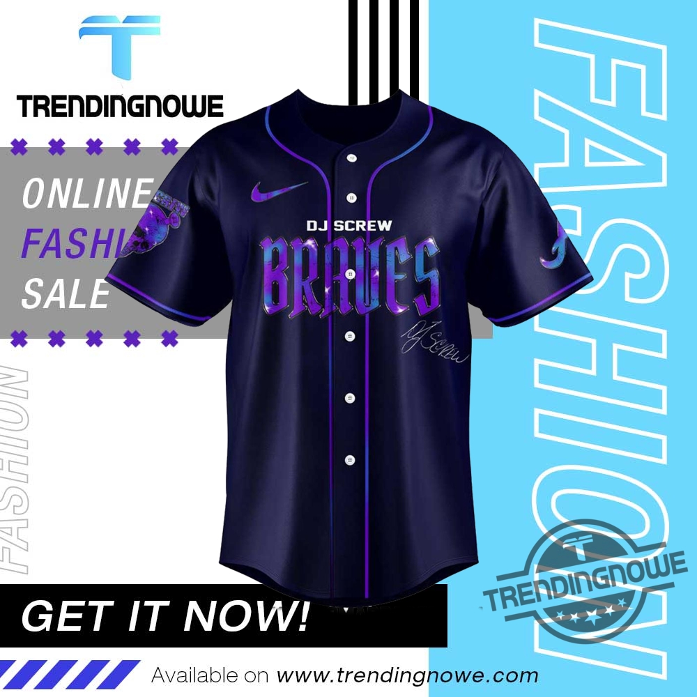 Atlanta Braves Honor All Time Dj Screw Baseball Jersey 8 Atlanta Braves Honor All Time DJ Screw Baseball Jersey