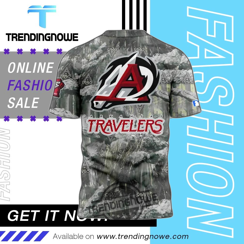 Arkansas Travelers 2025 Camo Shirt 8 Arkansas Travelers 2025 Camo Shirt