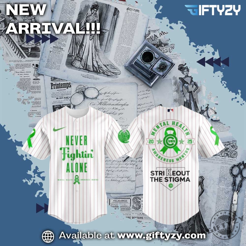 MLB Team 3D Jersey For Fan 2 Chicago Cubs Mental Health Awareness Week Special Jersey