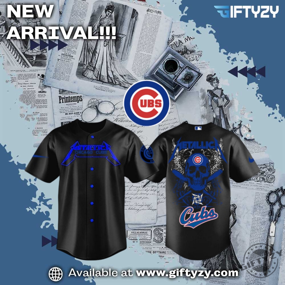 MLB Team 3D Jersey For Fan 3 Mlb Chicago Cubs Metallica Jersey