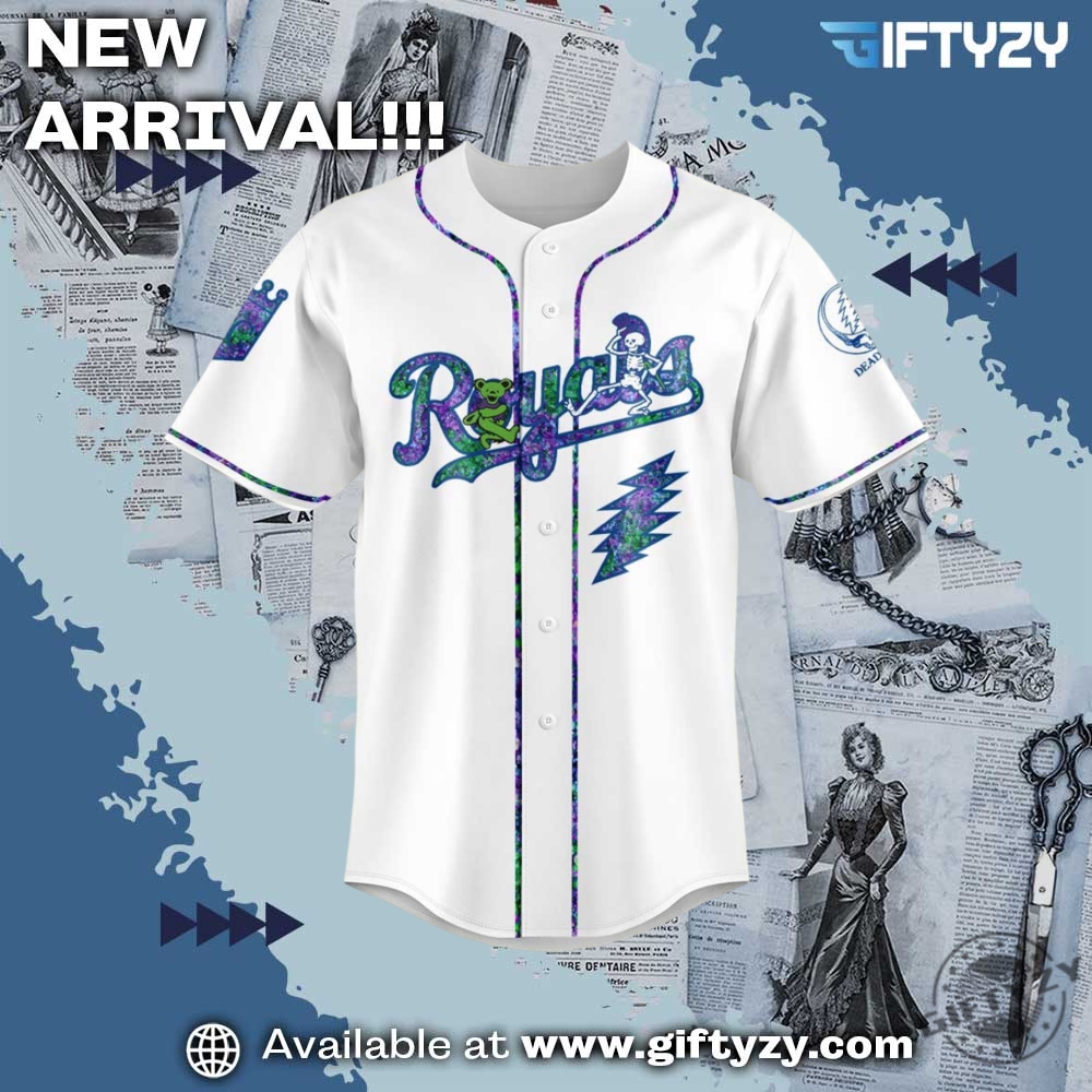 Kansas City Nfl Royals Grateful Dead Basbeall Jersey 4 Kansas City NFL Royals Grateful Dead Basbeall Jersey