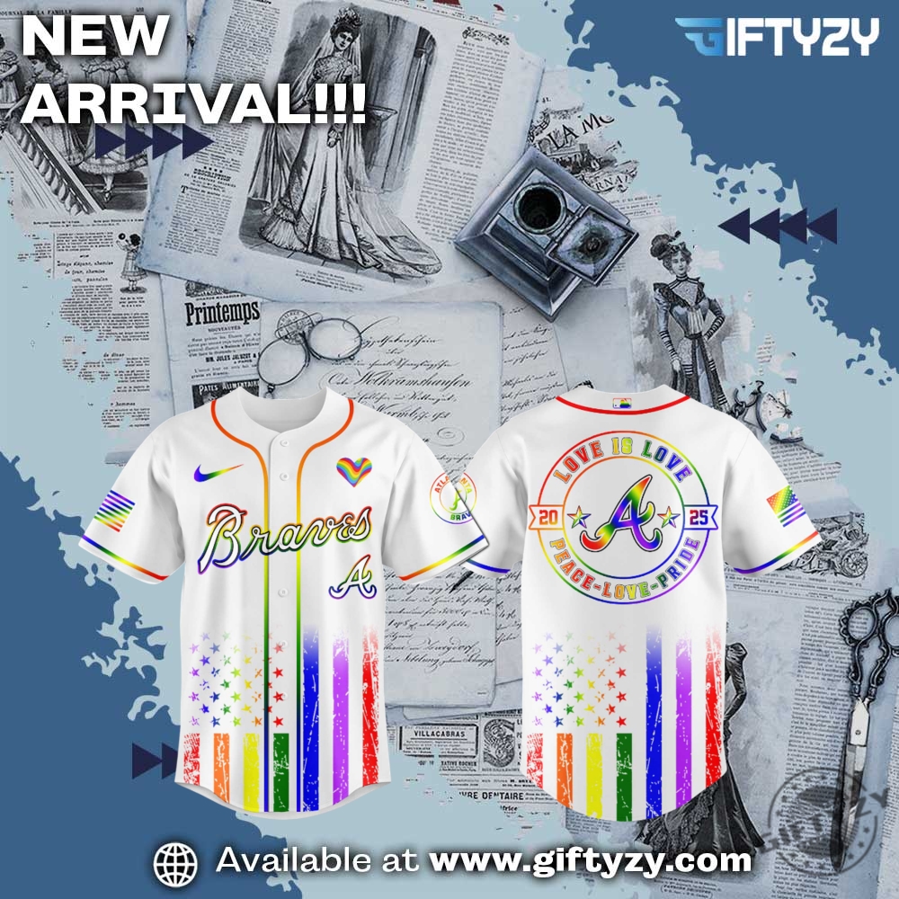 MLB Team 3D Jersey For Fan 7 Mlb Atlanta Braves Happy Pride Month Baseball Jersey