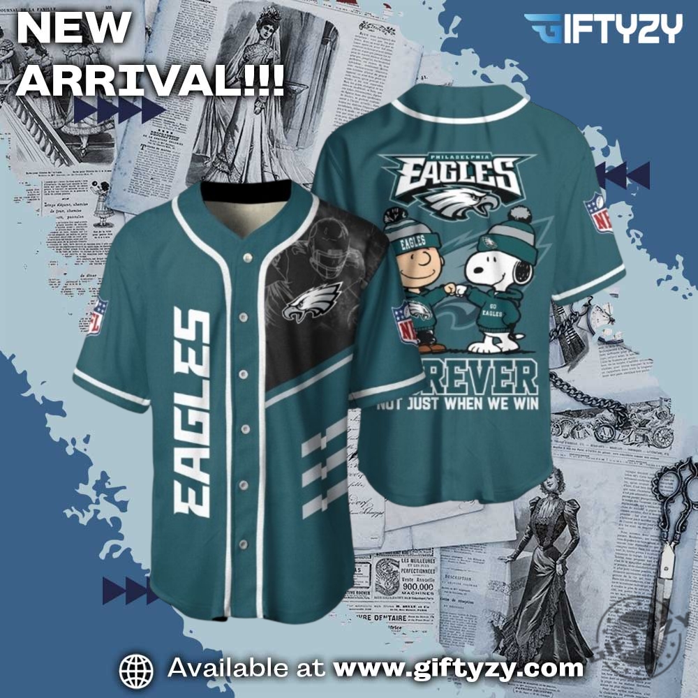 MLB Team 3D Jersey For Fan 12 Nfl Philadelphia Eagles Snoopy Peanuts 3D Baseball Jersey