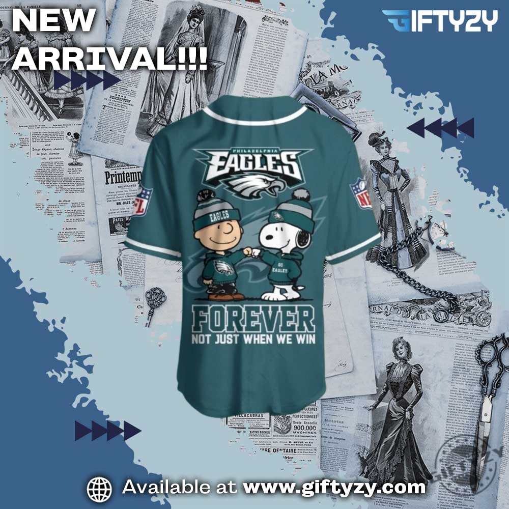 Nfl Philadelphia Eagles Snoopy Peanuts 3D Baseball Jersey 5 NFL Philadelphia Eagles Snoopy Peanuts 3D Baseball Jersey