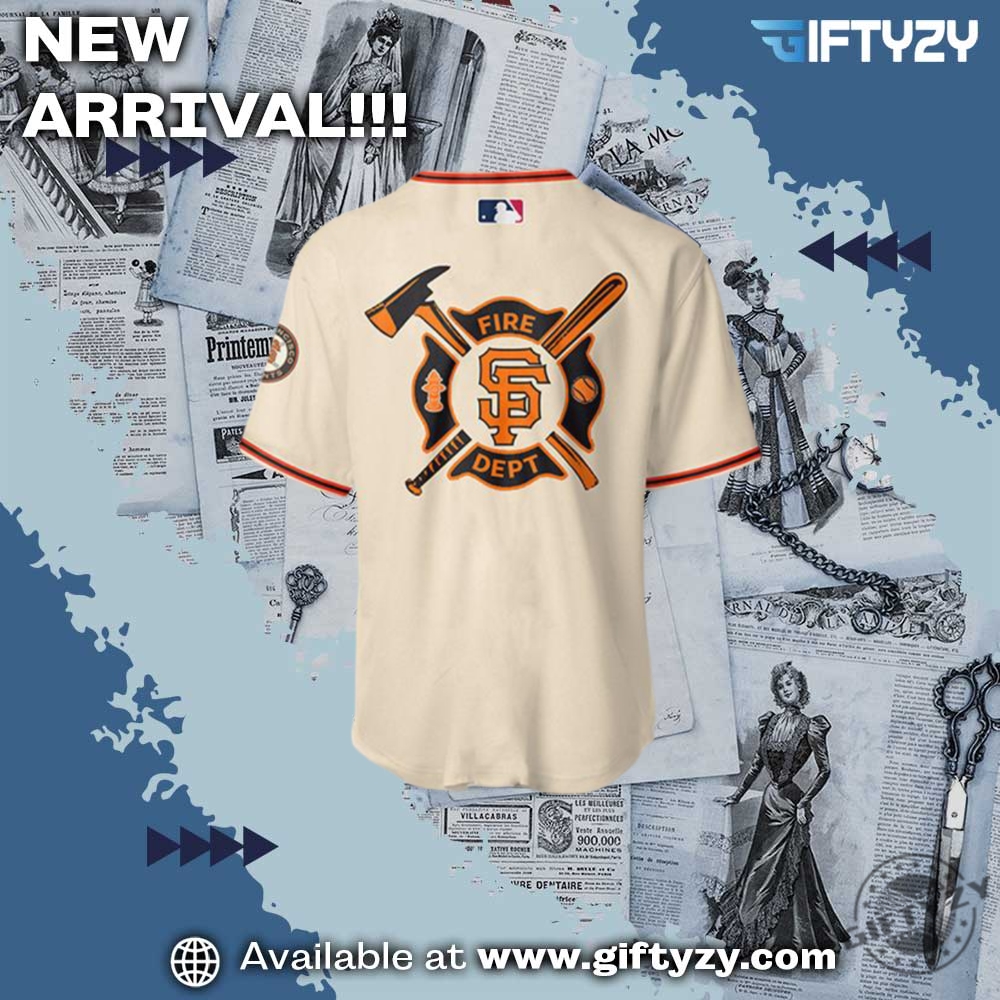 Mlb San Francisco Giants Firefighter Appreciation Baseball Jersey 5 MLB San Francisco Giants Firefighter Appreciation Baseball Jersey