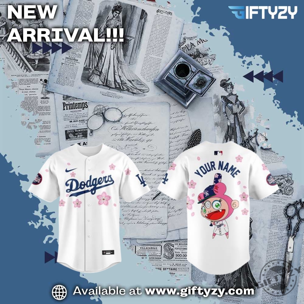 MLB Team 3D Jersey For Fan 17 Mlb La Dodgers World Tour Tokyo Series Takashi Murakami Baseball Jersey