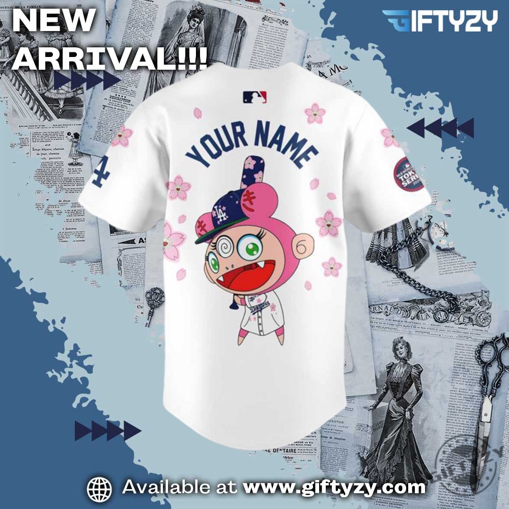 Mlb La Dodgers World Tour Tokyo Series Takashi Murakami Baseball Jersey 5 MLB LA Dodgers World Tour Tokyo Series Takashi Murakami Baseball Jersey
