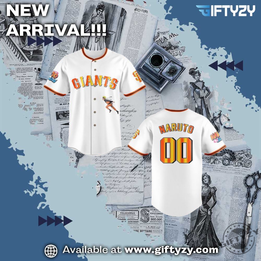 MLB Team 3D Jersey For Fan 20 Mlb San Francisco Giants X Naruto Shippuden Custom Name Jersey