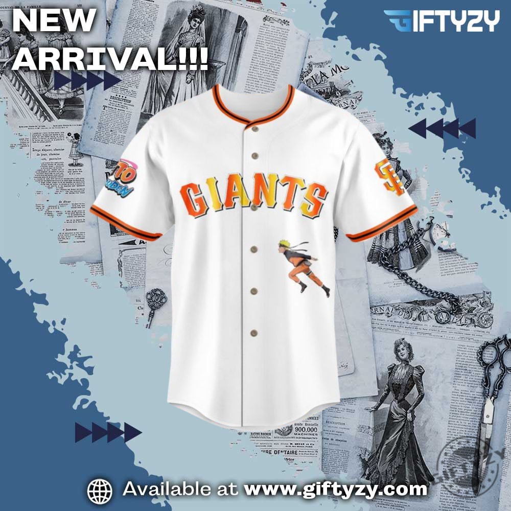 Mlb San Francisco Giants X Naruto Shippuden Custom Name Jersey 4 MLB San Francisco Giants X Naruto Shippuden Custom Name Jersey