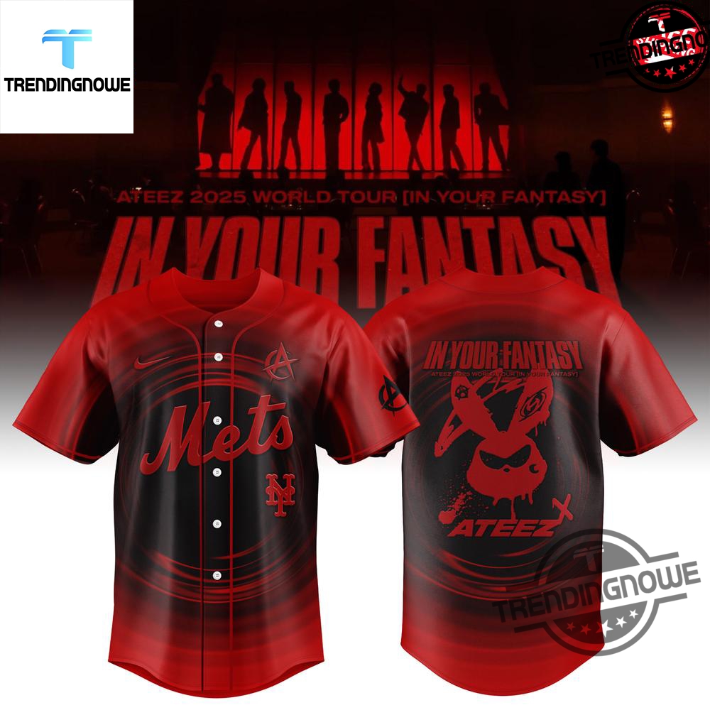 "Top 2025 Custom Baseball Jerseys: Beatles, Nationals, Pirates, Rockies, Mets" 6 New York Mets In Your Fantasy Ateez World Tour 2025 Baseball Jersey