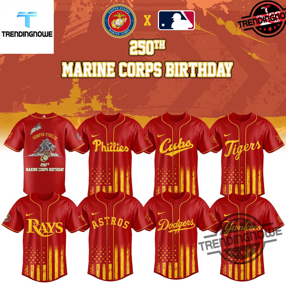 Custom MLB All Team Marine Corps Birthday 2025 Baseball Jersey 7 Custom MLB All Team Marine Corps Birthday 2025 Baseball Jersey