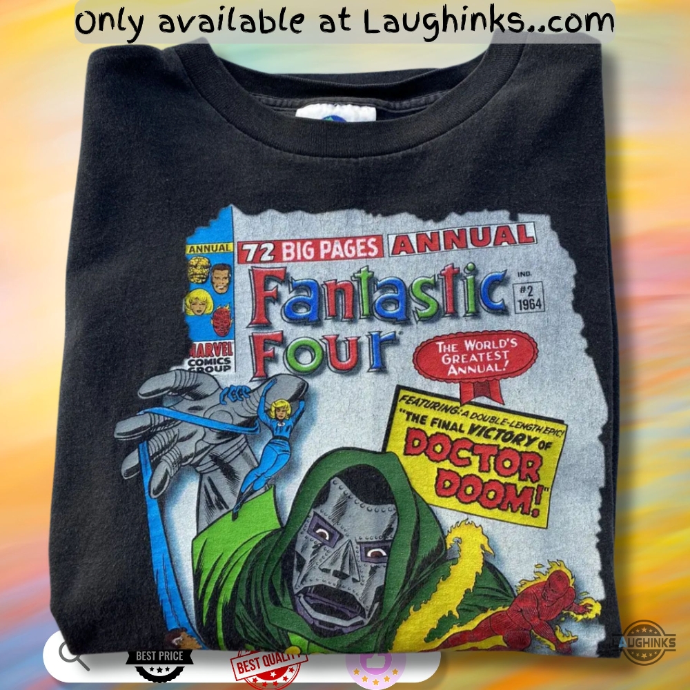 Reprinted 1999 Marvel Comics Fantastic Four Dr Doom T Shirt Sweatshirt Hoodie New 6 Reprinted 1999 Marvel Comics Fantastic Four Dr. Doom T-Shirt Sweatshirt Hoodie New