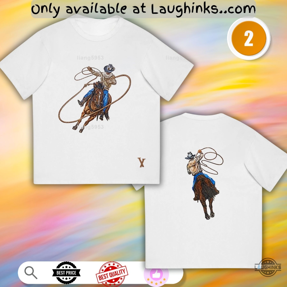 Louis Vuitton Cowboy Lasso Graphic Printed Version T Shirt Sweatshirt Hoodie Replica 2025 3 Louis Vuitton Cowboy Lasso Graphic Printed Version T Shirt Sweatshirt Hoodie Replica 2025