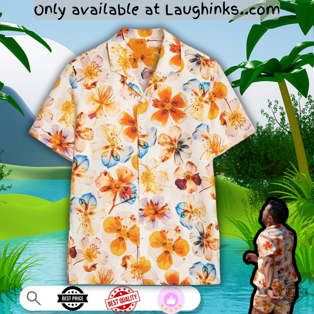 American Idol Luke Bryan White Sand Orlebar Brown Oshibana Floral Hawaiian Shirt And Shorts 4 American Idol Luke Bryan White Sand Orlebar Brown Oshibana Floral Hawaiian Shirt and Shorts
