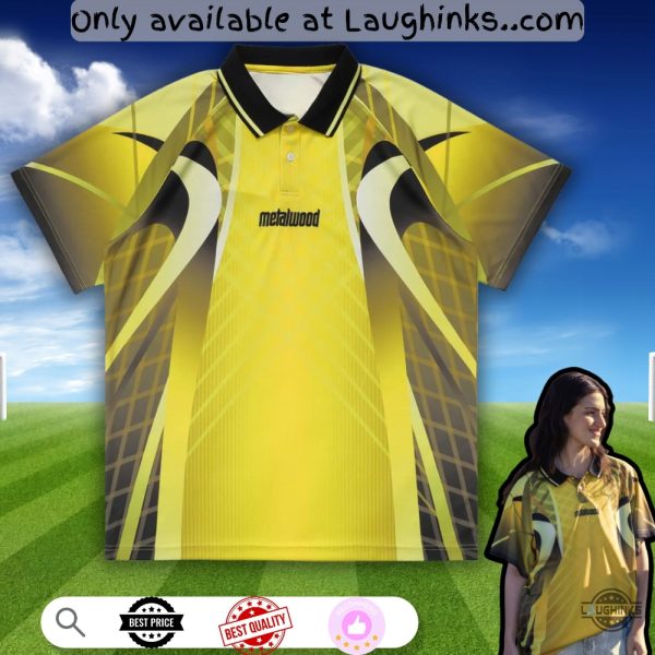 zero metalwood studio green and yellow turbo polo shirt on stick replica