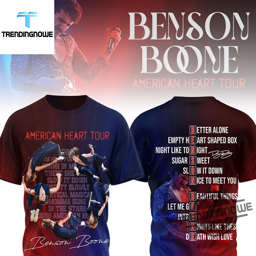 Benson Boone American Heart Tour 2025 Shirt Sweatshirt Hoodie trendingnowe 3