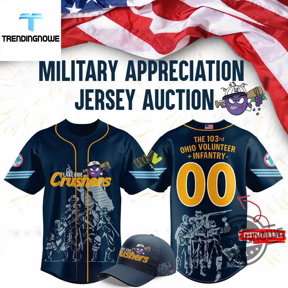 Lake Erie Crushers Military Appreciation 2025 Baseball Jersey 7 Lake Erie Crushers Military Appreciation 2025 Baseball Jersey