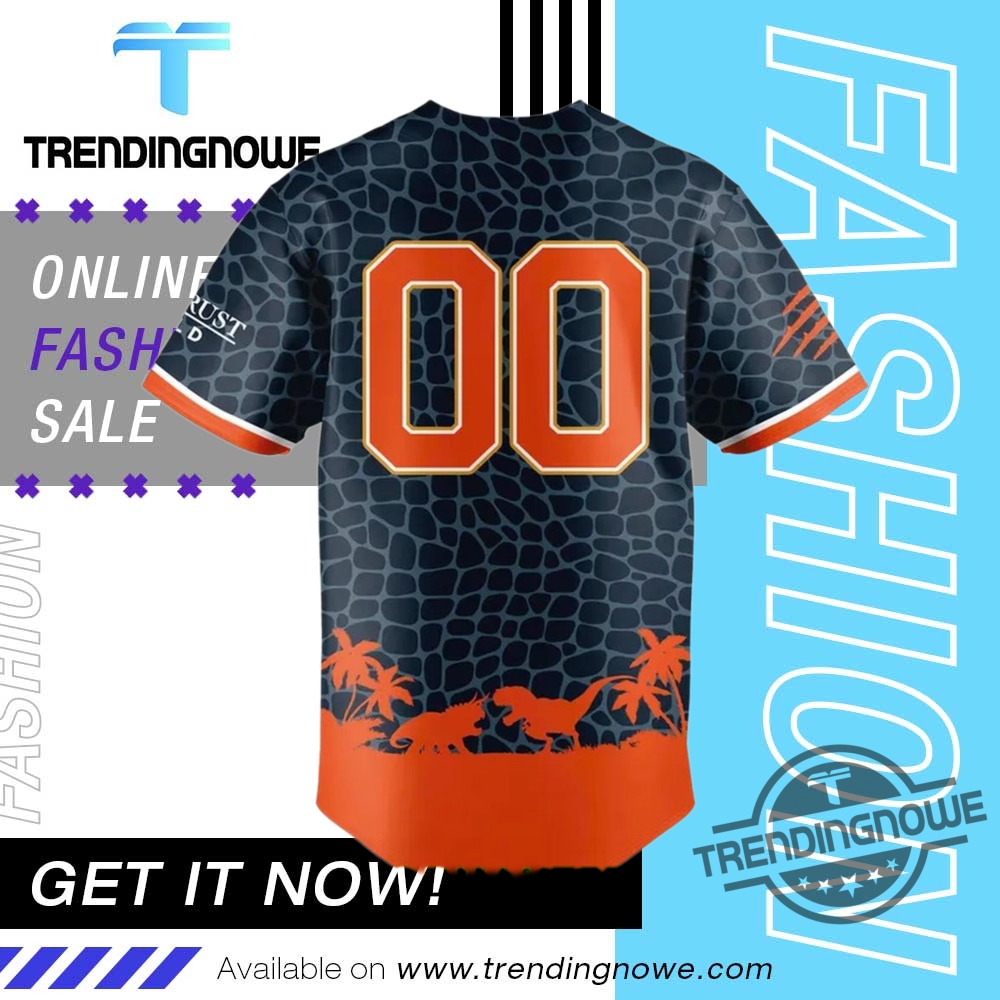 Schaumburg Boomers Jurassic Ballpark 2025 Baseball Jersey 9 Schaumburg Boomers Jurassic Ballpark 2025 Baseball Jersey