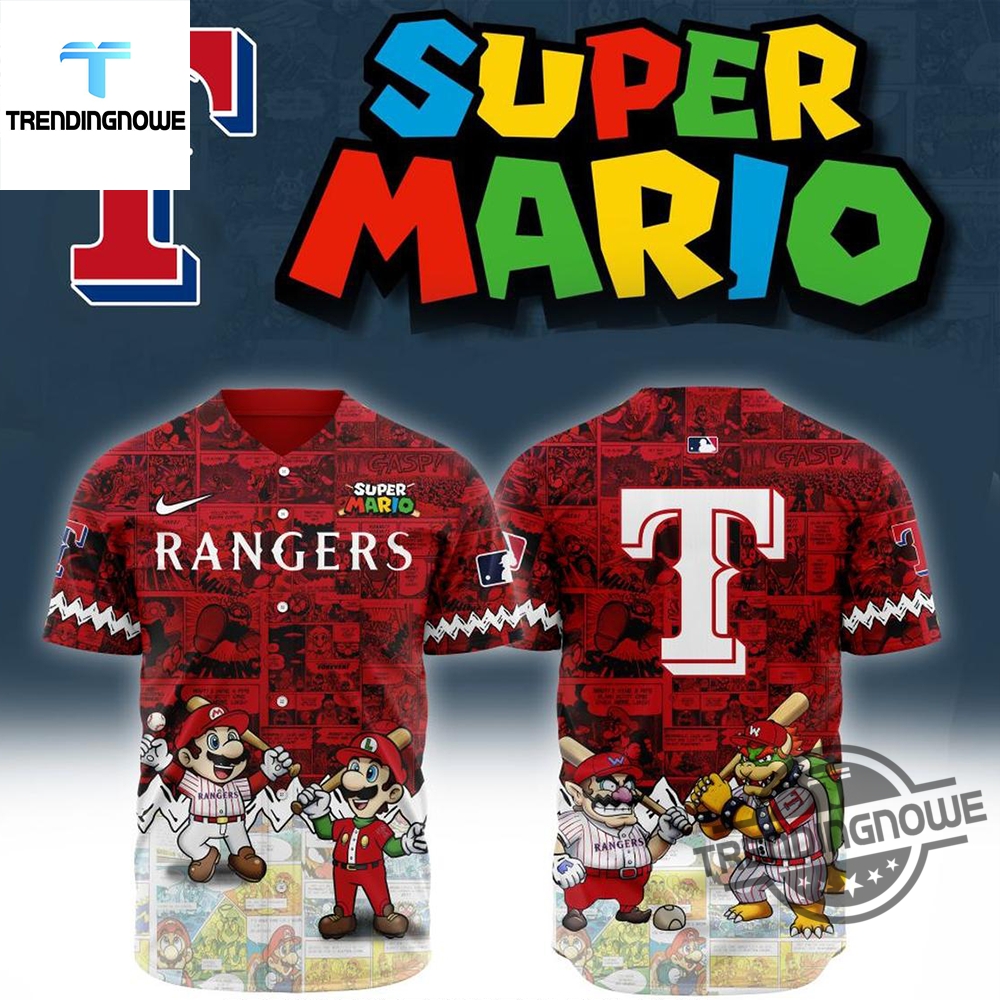 "Top 2025 Limited Edition Baseball Jerseys: Celebrate with Style!" 9 Mlb Texas Rangers Super Mario 2025 Baseball Jersey