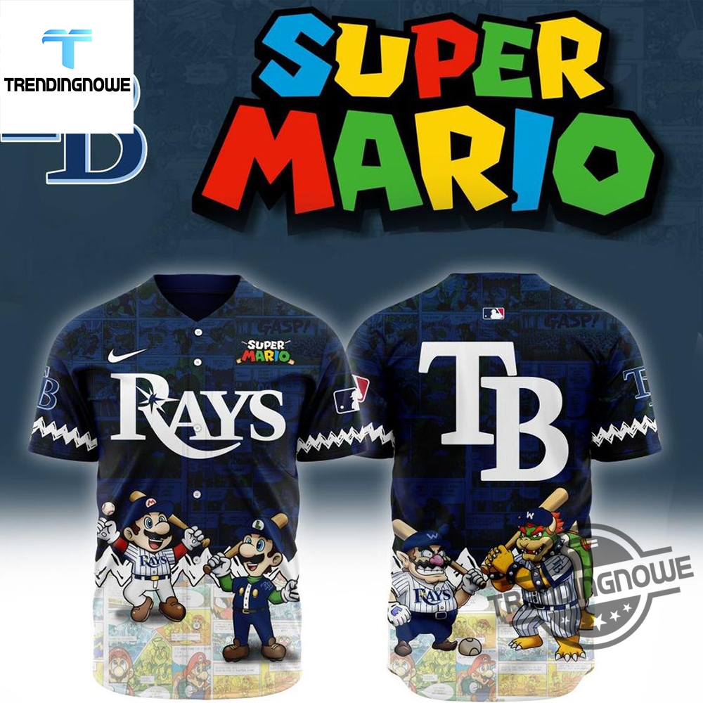 "Top 2025 Limited Edition Baseball Jerseys: Celebrate with Style!" 10 Mlb Tampa Bay Rays Super Mario 2025 Baseball Jersey