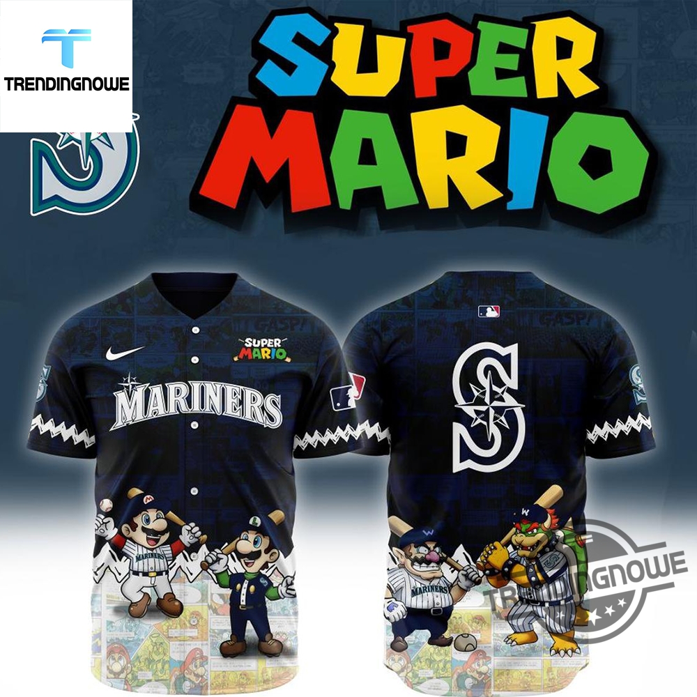"Top 2025 Limited Edition Baseball Jerseys: Celebrate with Style!" 12 Mlb Seattle Mariners Super Mario 2025 Baseball Jersey