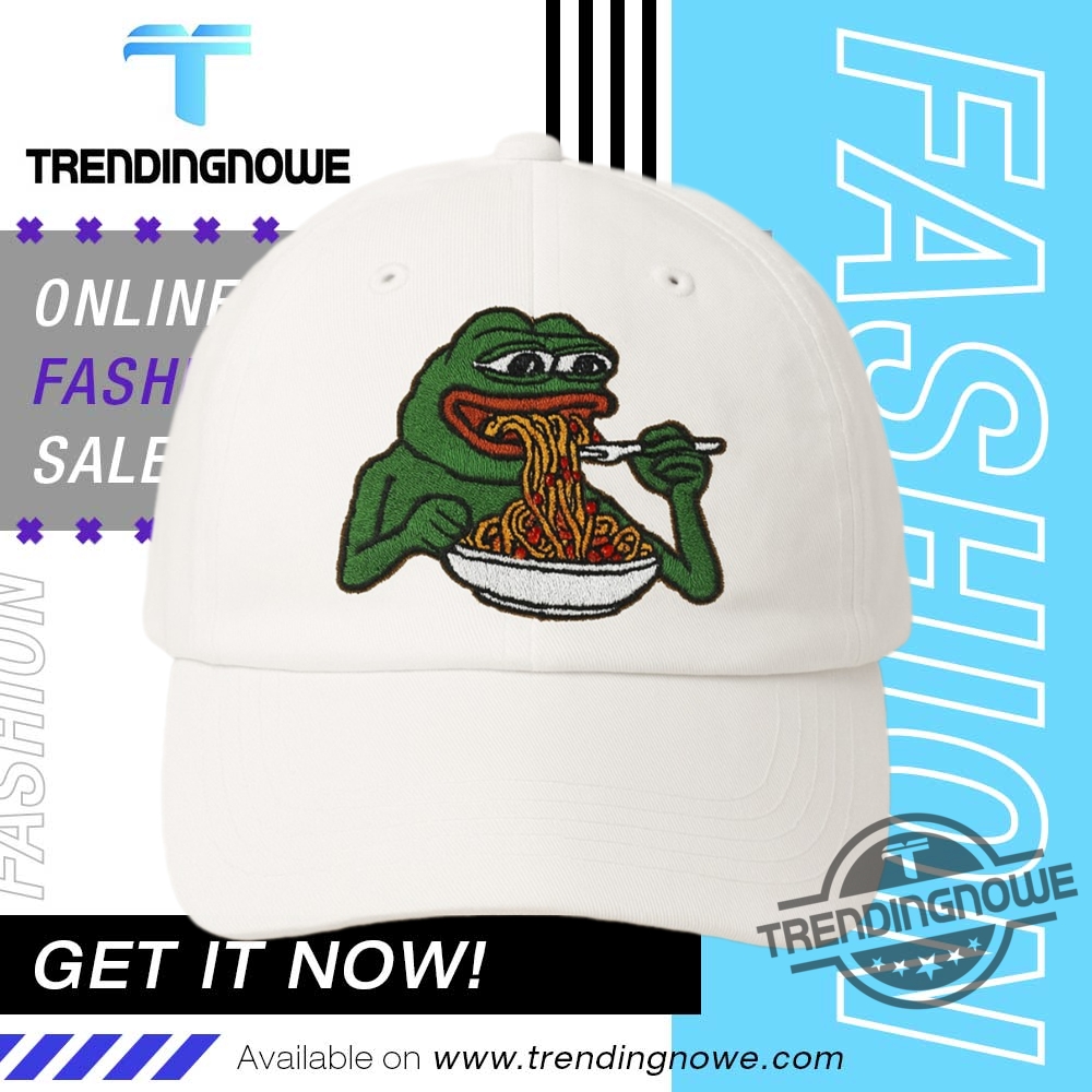"Top Trendy Hats and Shirts for 2025: Styles and Teams" 3 Pepe Pasta Feast Embroidered Hat Cap