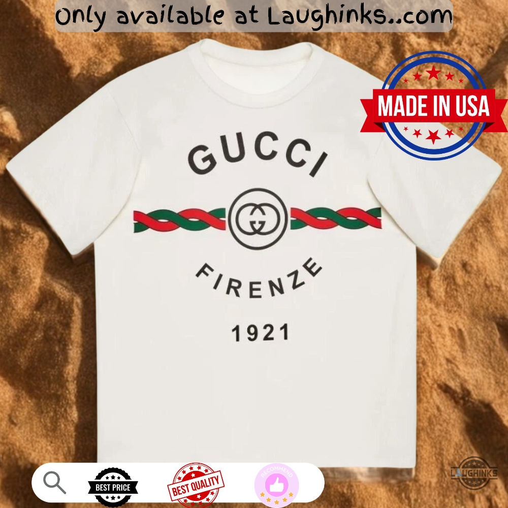 Gucci Firenze 1921 Logo Shirt Replica 1 Gucci Firenze 1921 Logo Shirt Replica