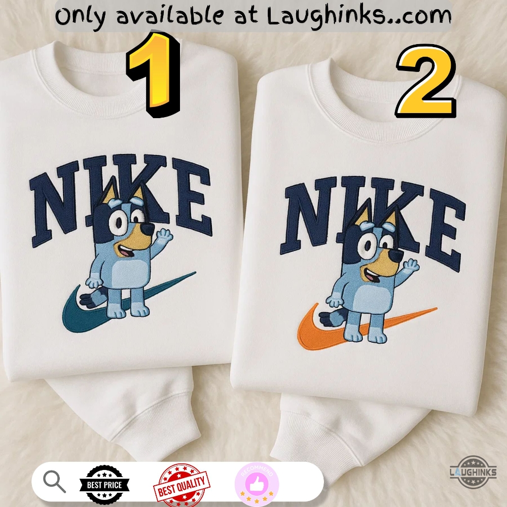 Bluey Embroidered Crewneck T Shirt Hoodie Sweatshirt For Men Women 5 Bluey Embroidered Crewneck T-Shirt Hoodie Sweatshirt for Men Women