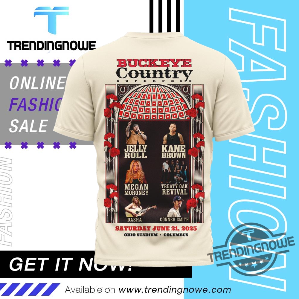 "Top 2025 Jerseys: Mariners, Rockets, Rangers & Roughriders Fashion" 8 Buckeye Country Superfest 2025 Ohio Stadium Shirt