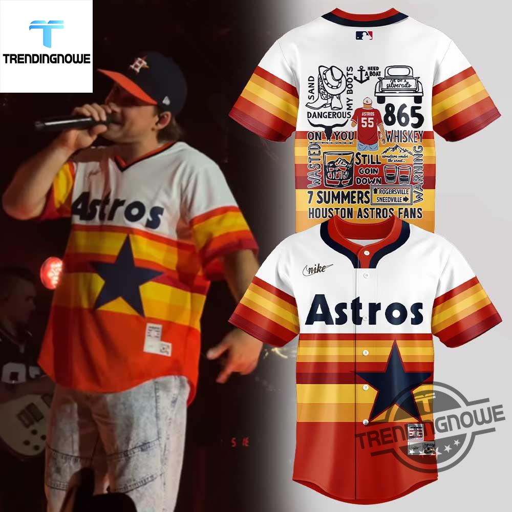 "Top 2025 Jerseys: Mariners, Rockets, Rangers & Roughriders Fashion" 11 Houston Astros Morgan Wallen Im The Problem Tour 2025 Baseball Jersey