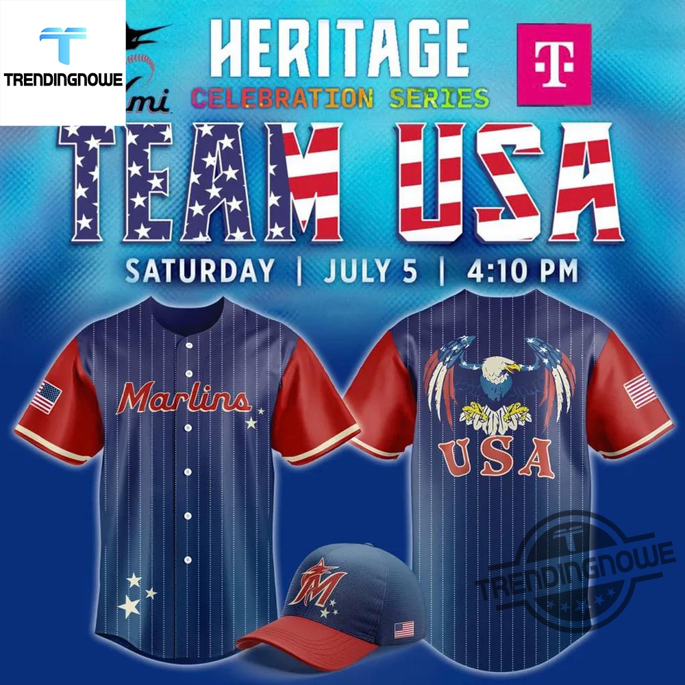 "Top 2025 Jerseys: Mariners, Rockets, Rangers & Roughriders Fashion" 15 Miami Marlins Celebrate Team Usa Night Baseball Jersey