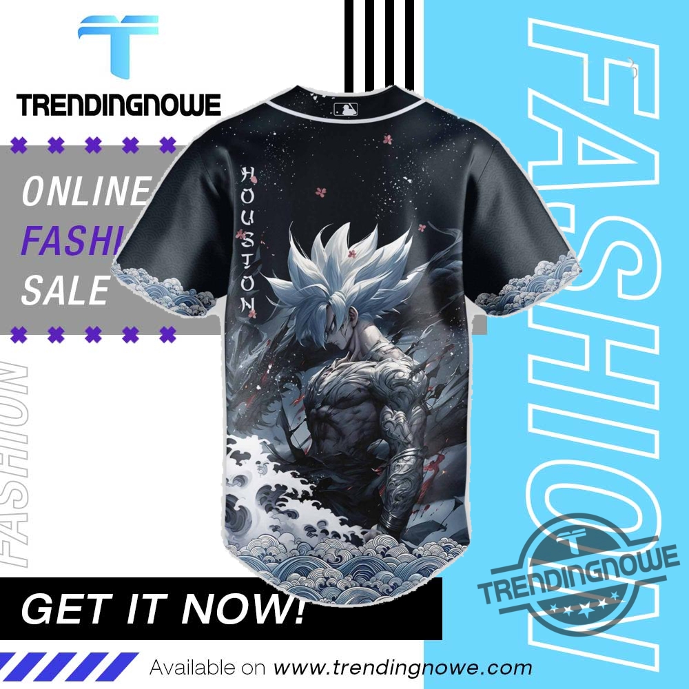 "Top 2025 Anime-Inspired Baseball Jerseys: Astros, Dodgers, Giants, Blue Jays" 2 Houston Astros Goku Ultra Instinct Mode 2025 Baseball Jersey