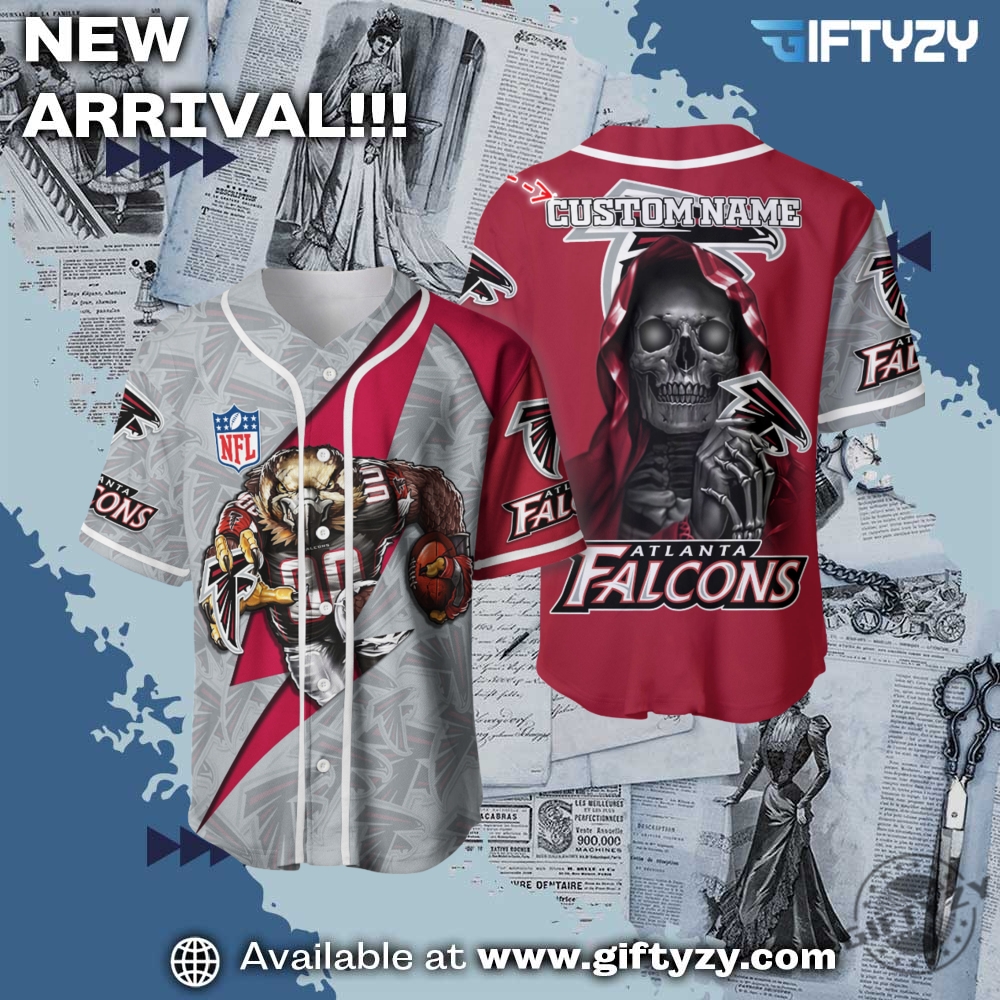 NFL Teams Personalized Baseball Jersey mascot 21 Nfl Atlanta Falcons Titans Personalized Baseball Jersey Mascot Shirt For Fans