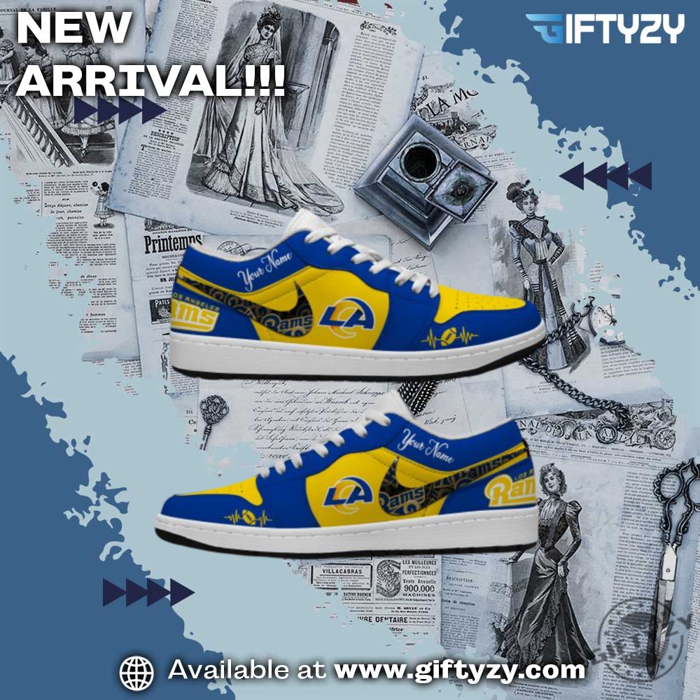 NFL Teams Personalized Air Jordan 1 Shoes 1 Los Angeles Rams Nfl Football Personalized Air Jordan 1 Shoes