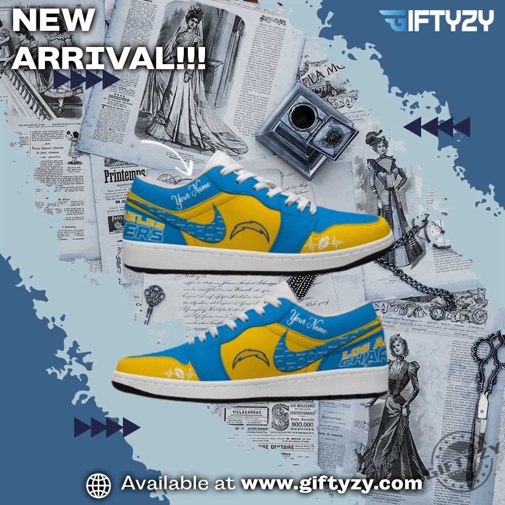 NFL Teams Personalized Air Jordan 1 Shoes 2 Los Angeles Chargers Nfl Football Personalized Air Jordan 1 Shoes