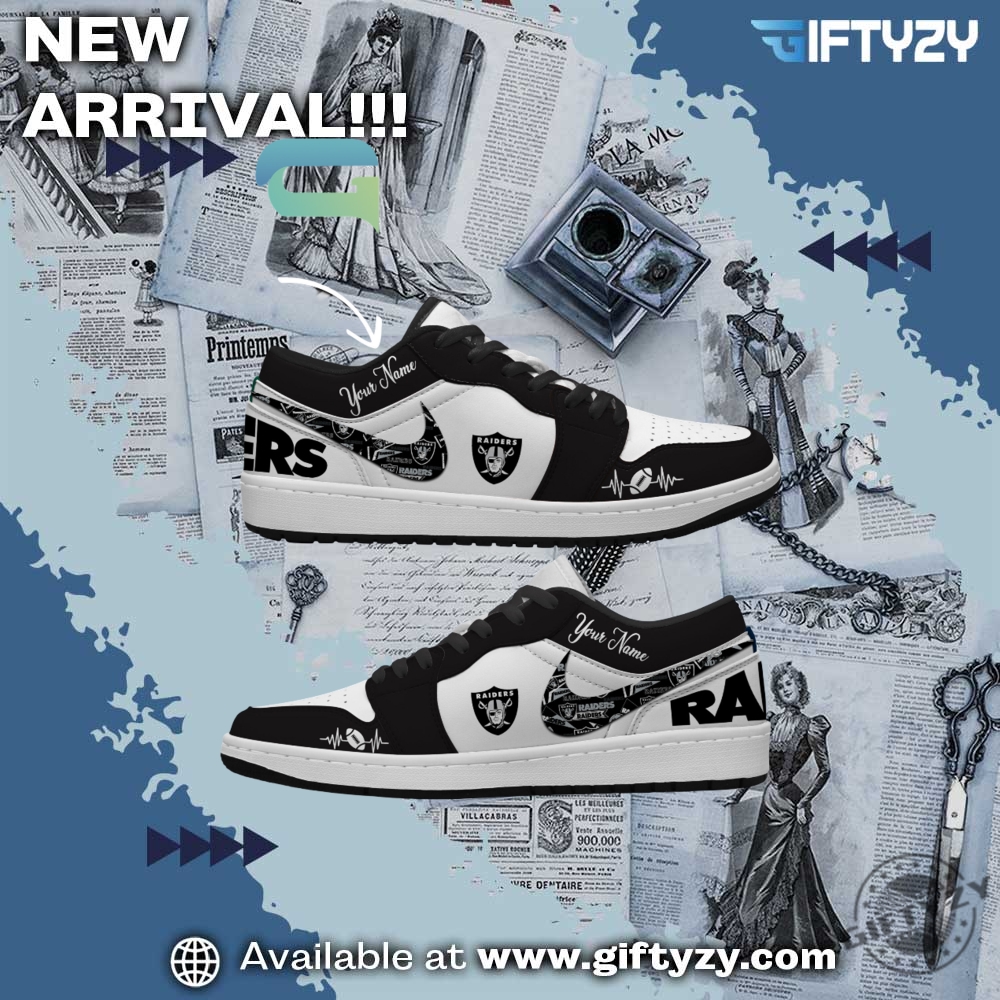 NFL Teams Personalized Air Jordan 1 Shoes 4 Las Vegas Raiders Nfl Football Personalized Air Jordan 1 Shoes