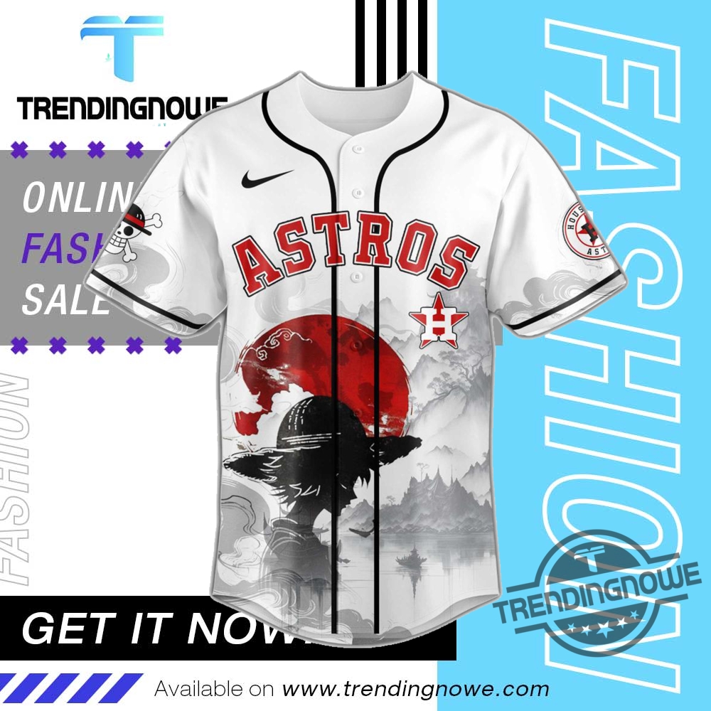"Top 2025 Baseball Jerseys: Star Wars, One Piece, and Heritage" 7 Houston Astros One Piece Peach Blossom 2025 Baseball Jersey