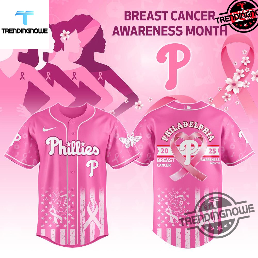 "Top 2025 Baseball Jerseys: Star Wars, One Piece, and Heritage" 9 Philadelphia Phillies Breast Cancer Awareness Month 2025 Baseball Jersey