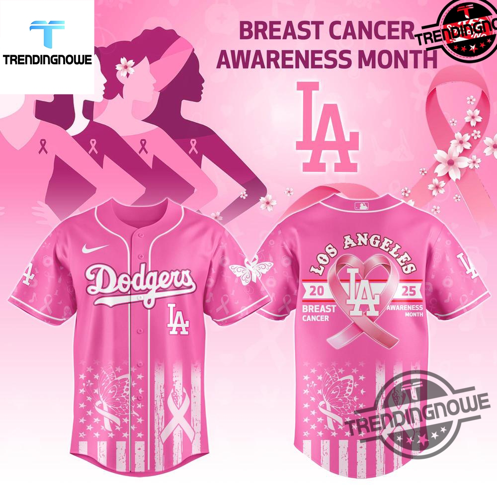 "Top 2025 Baseball Jerseys: Star Wars, One Piece, and Heritage" 11 Los Angeles Dodgers Breast Cancer Awareness Month 2025 Baseball Jersey