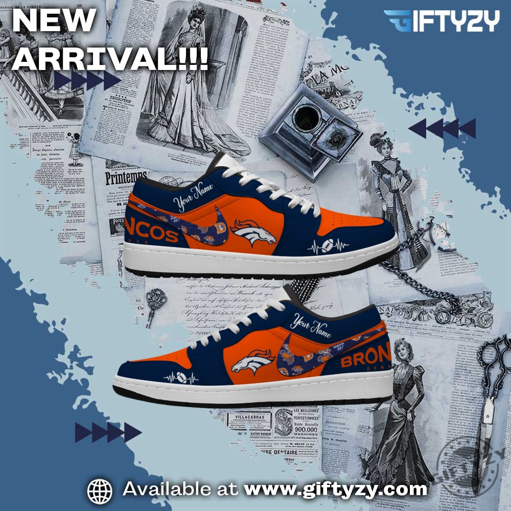 NFL Teams Personalized Air Jordan 1 Shoes 8 Denver Broncos Nfl Football Personalized Air Jordan 1 Shoes