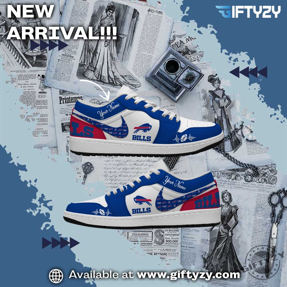 NFL Teams Personalized Air Jordan 1 Shoes 14 Buffalo Bills Nfl Football Personalized Air Jordan 1 Shoes