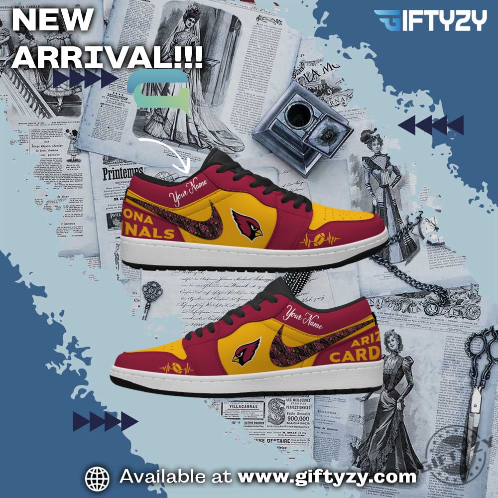 NFL Teams Personalized Air Jordan 1 Shoes 17 Arizona Cardinals Nfl Football Personalized Air Jordan 1 Shoes