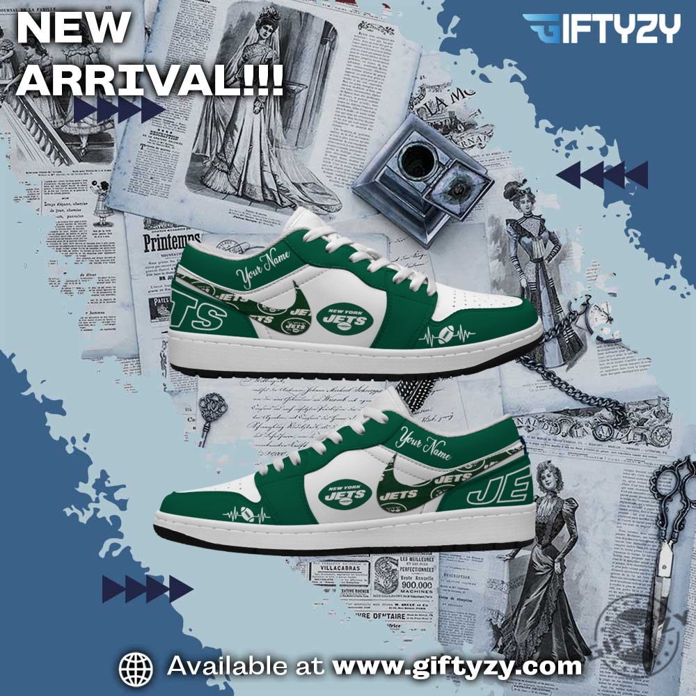 NFL Teams Personalized Air Jordan 1 Shoes 19 New York Jets Nfl Football Personalized Air Jordan 1 Shoes