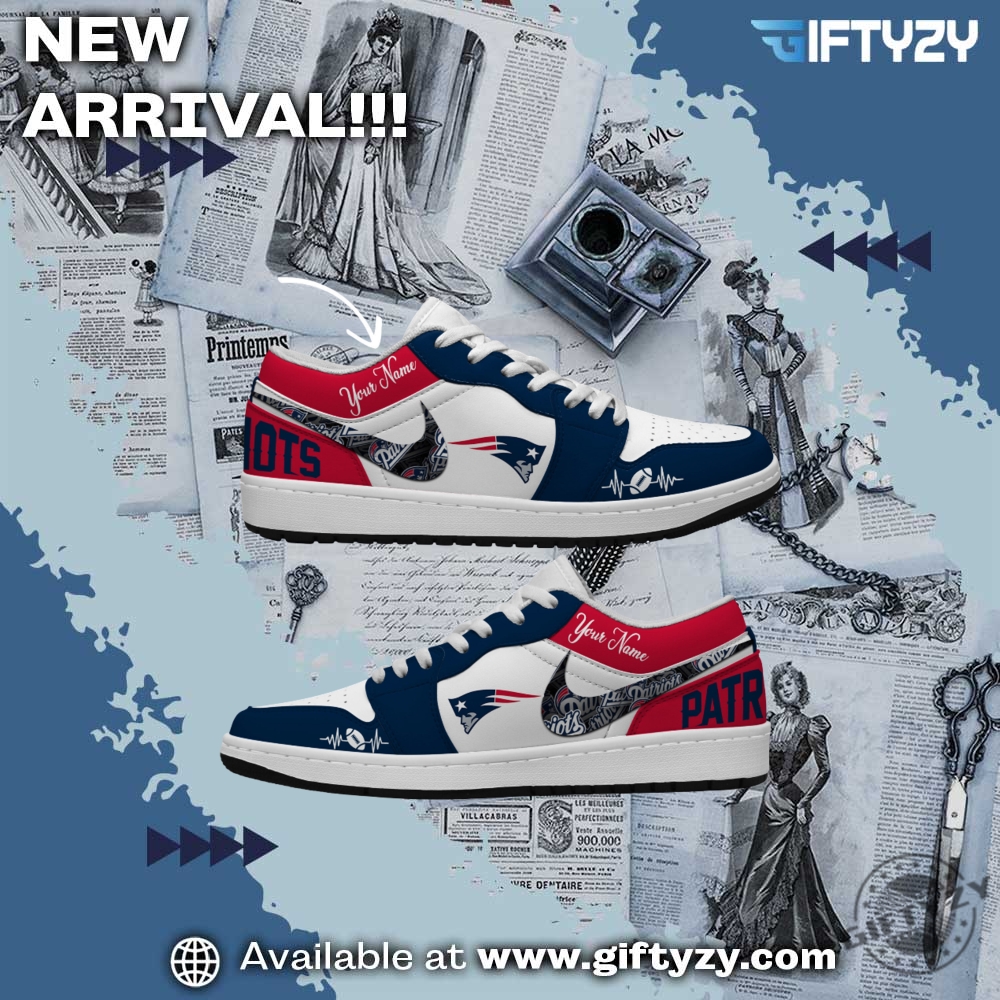 NFL Teams Personalized Air Jordan 1 Shoes 21 New England Patriots Nfl Football Personalized Air Jordan 1 Shoes