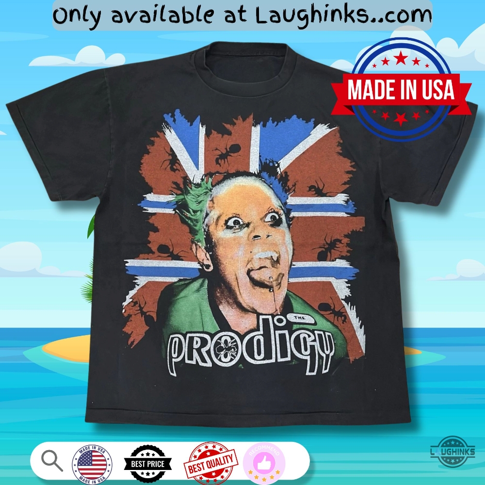 The Prodigy 1996 Keith Flint T Shirt Sweatshirt Hooodie Union Jack 2 THE PRODIGY 1996 KEITH FLINT T-Shirt Sweatshirt Hoodie UNION JACK