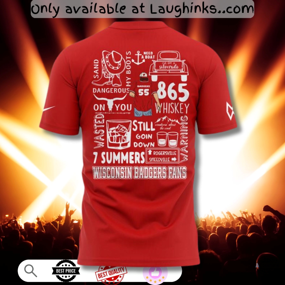 Hot Morgan Wallen Tour Wisconsin Badgers 3D Shirt Nike 5 HOT Morgan Wallen Tour Wisconsin Badgers 3D Shirt Nike